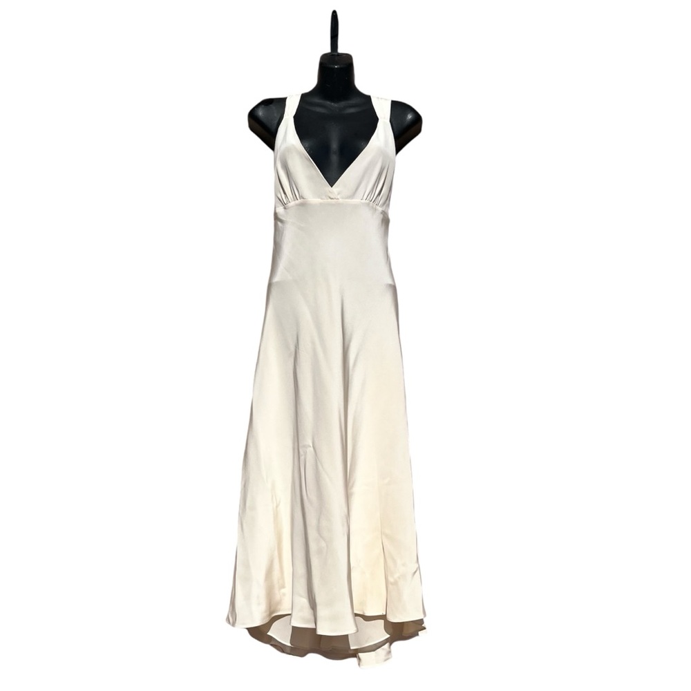 J Crew cream colored silk dress